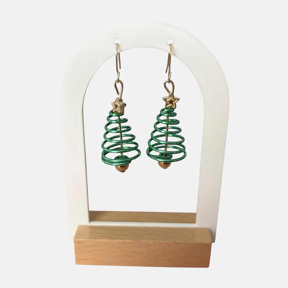 Christmas Tree Drop Earring - Picture 2 of 4